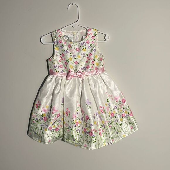 Nannette Toddler Dress-Size 24 months Cream Floral. - Picture 1 of 6